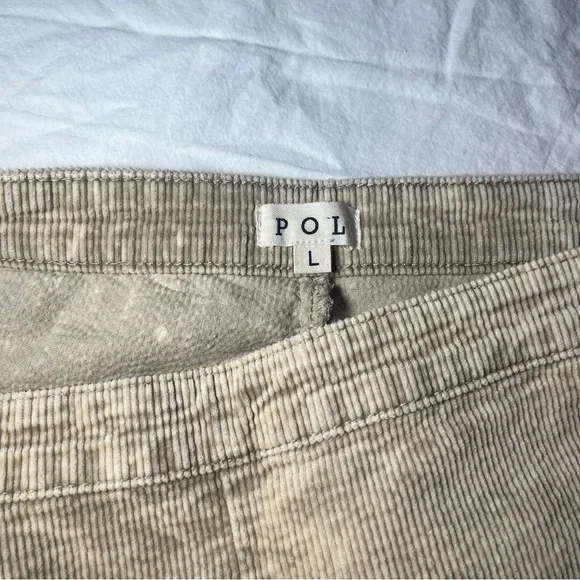 POL Corduroy Flare Pants Women’s Size Large Tan Bleach Wash Anthropologie - Picture 4 of 12